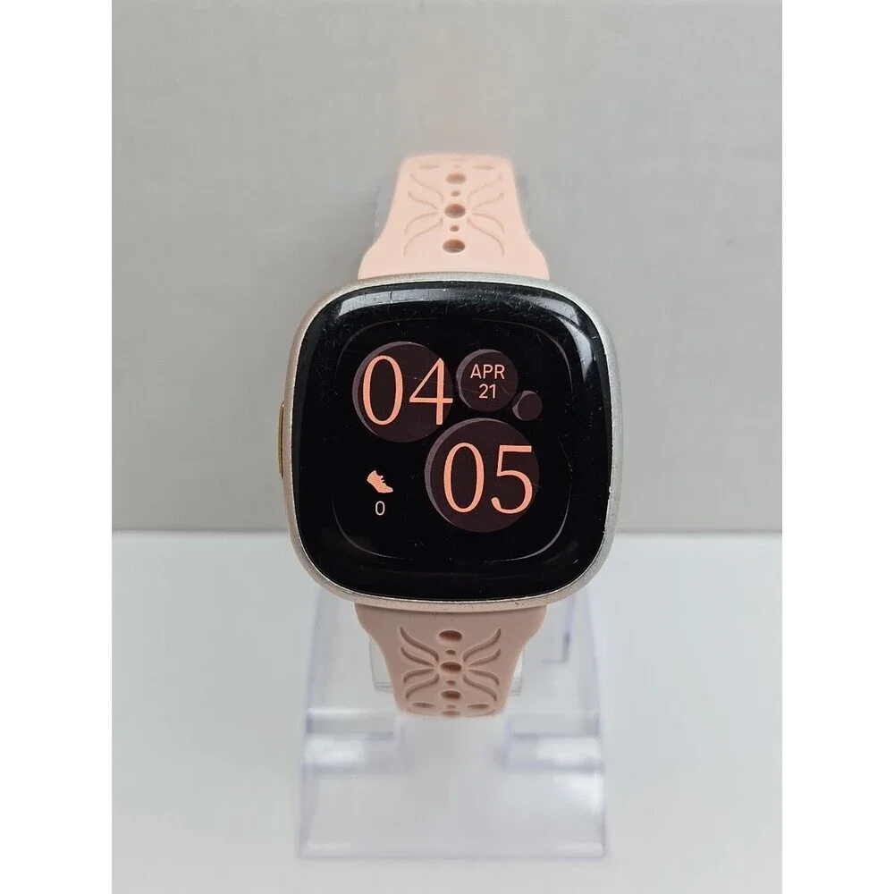 Fitbit Versa 4 GPS Smartwatch Charger Heart Rate Sleep Tracker Google Wallet NFC